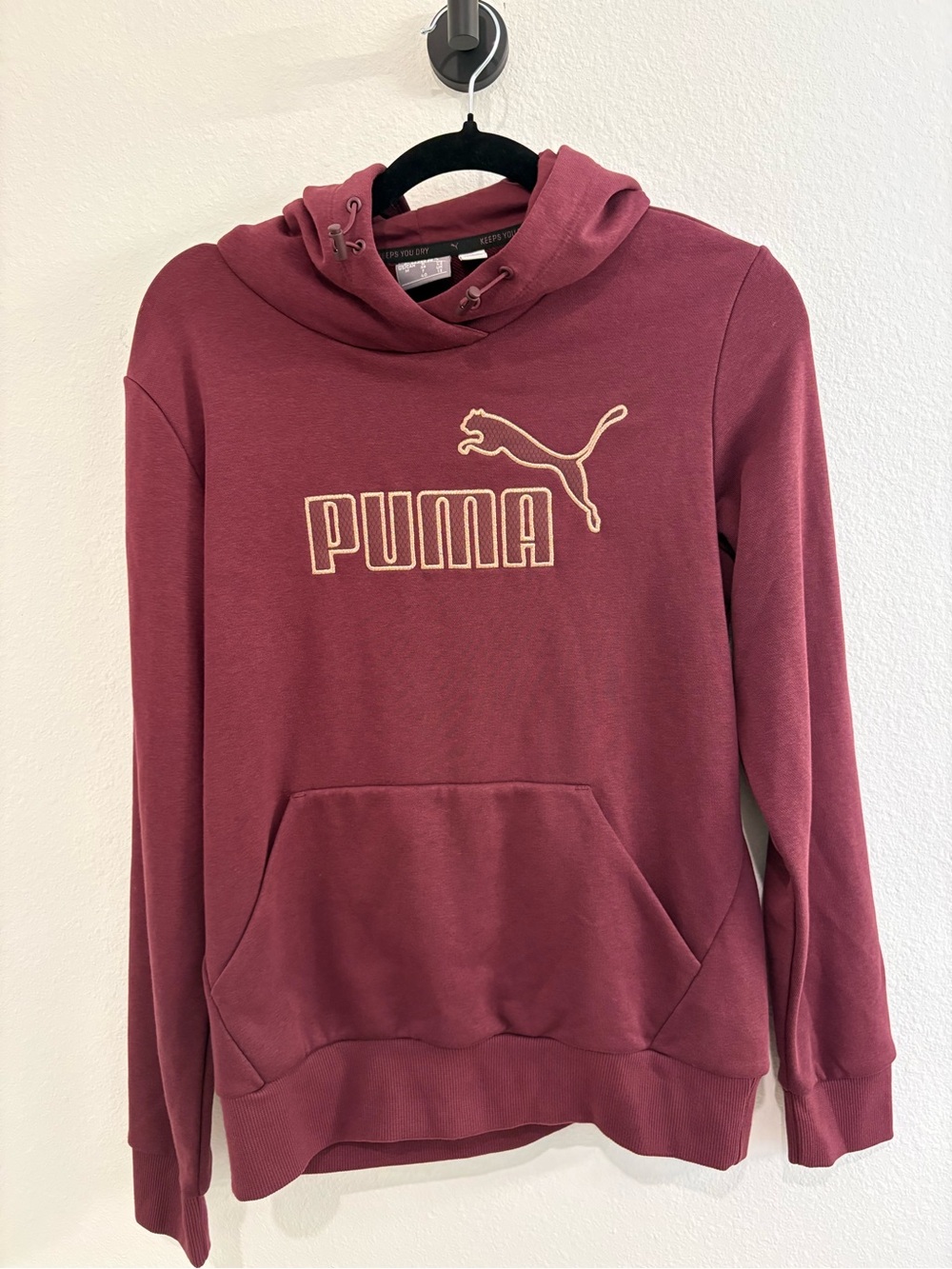 Puma Women's Burgundy Pullover Hoodie with Logo